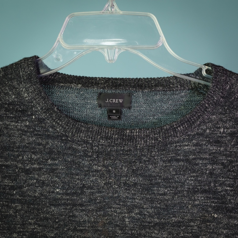 J Crew Men's S Gray Crewneck Wool Blend Sweater - Picture 2 of 3